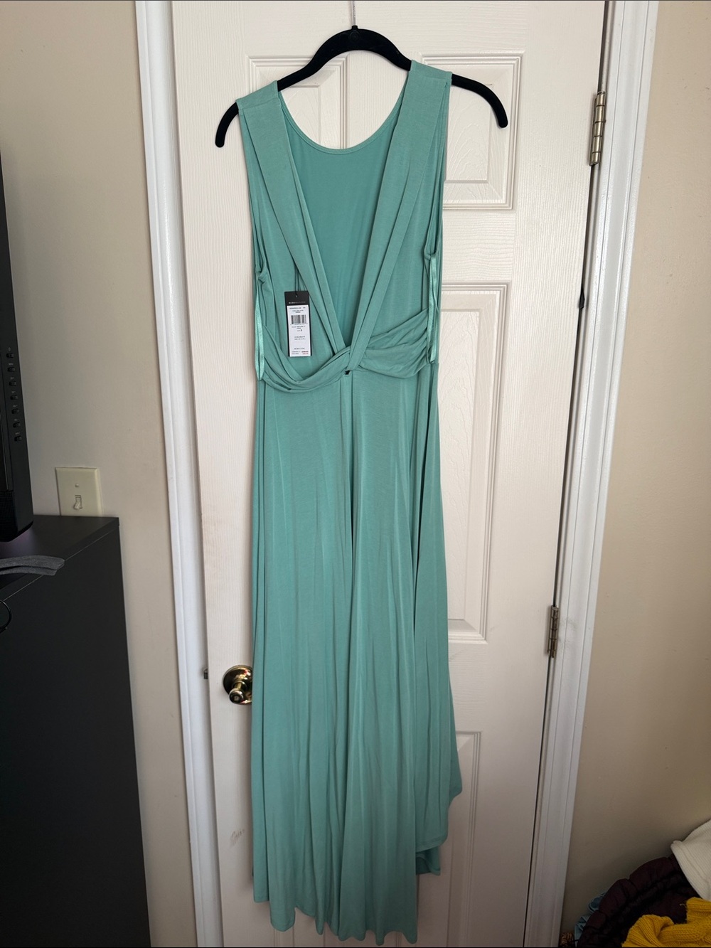 BCBGMaxAzria Twist-Front Maxi Dress in Sage